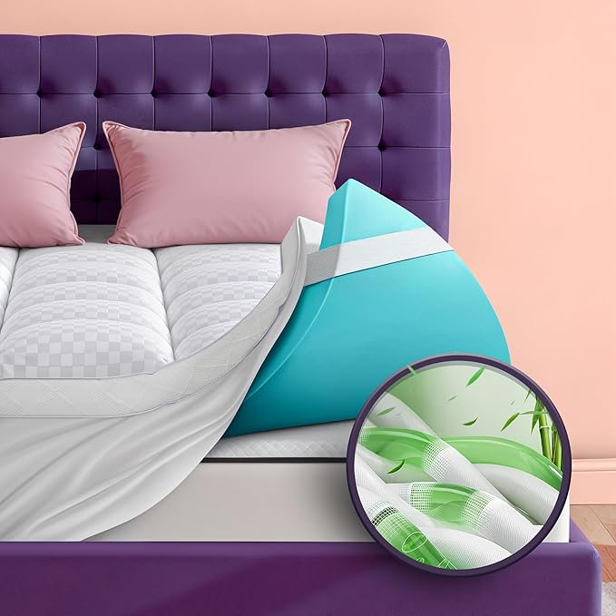 Mattress Topper for Pressure Relief with 4X Support
